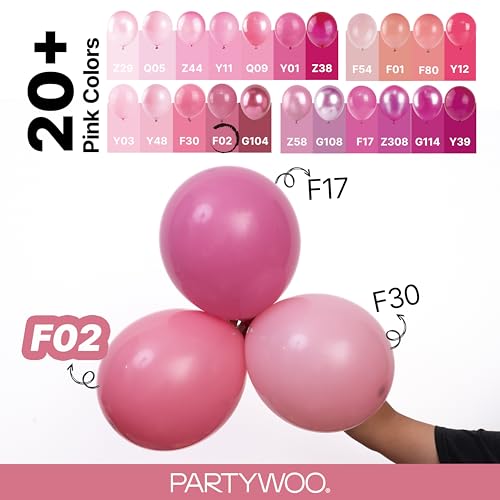 Image of PartyWoo Mauve Balloons 140pcs Different Sizes of 18 12 10 5 Inch Dusty Pink Rose Blush Boho Netural Balloon Arch Kit Garland for Baby Shower Wedding Engagement Birthday Party Decorations Pink-F02