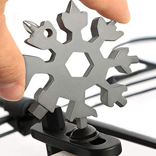 image for Desuccus 18-in-1 Snowflake Multi Tool, Stainless Steel Snowflake Bottl