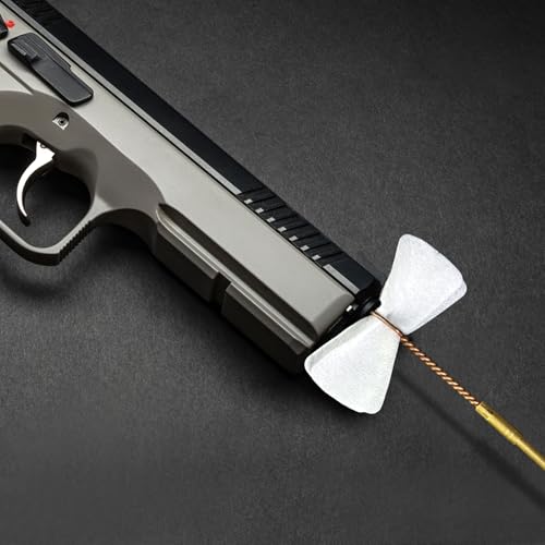 1200 PCS Gun Cleaning Patches, 800 Bow-Tie & 400 Cross-Shaped, Lint-Free Gun Cleaning Cloth for 9mm, Rifle, Shotgun – Highly Absorbent Firearm Cleaning Wipes with Storage Case, Fits Most Calibers