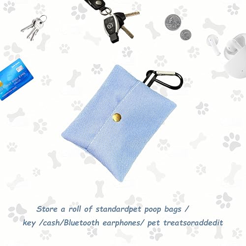 Image of Dog Poop Bag Dispenser,Dog Poop Bag Holder for Leash,Dog Waste Bag Holder for Pet,Fits Any Dog Leash,Lakeblue