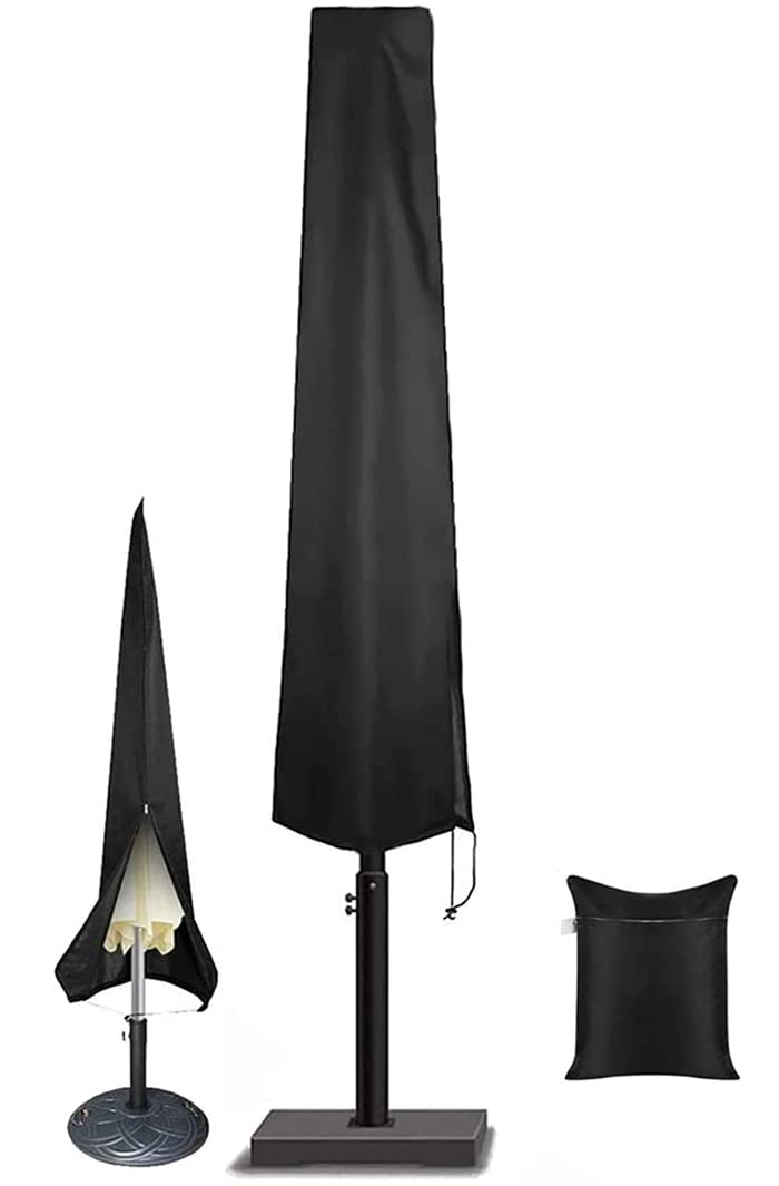 Patio Umbrella Cover Waterproof Hanging Patio Offset Umbrella Cover Outdoor Cantilever Market Umbrella Parasol Covers for Garden Yard Backyard Pool (Market Umbrella- 78.74in)