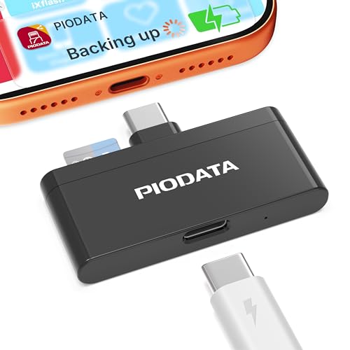 Piodata Micro SD Card Reader for iPhone 17/16/15, iPad, Android, Mac, PC, Laptop,
