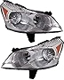 Garage-Pro Headlight Assembly Compatible with 2009-2012 Chevrolet Traverse, Set of 2, Driver and Passenger Side, Clear Chrome