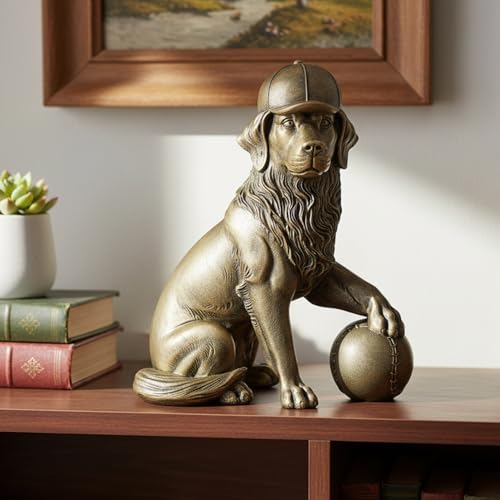 Estatua Perro Golden Retriever Deportista Decoración Hogar miniatura 4