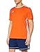adidas Entrada 58 Camiseta de Fútbol para Hombre de Cuello Redondo en Contraste, Naranja (Orange/White), M