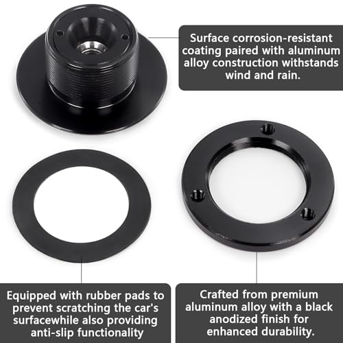 Image of Doaho Packs of 2 Quick Release Hood Latch 2.44 inch Universal Aluminum Hood Pins Kit for Car Truck Racing Aftermarket Security Locking Clip Fasteners - Black