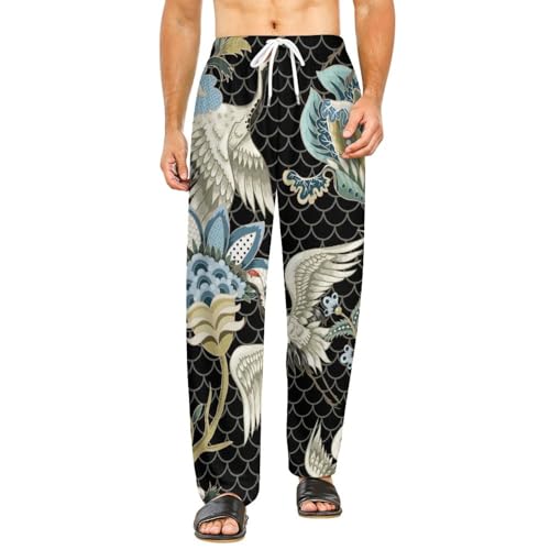 Pantalon pyjama femme Oiseau Fleuri long pour ne plus avoir froid aux jambes la nuit