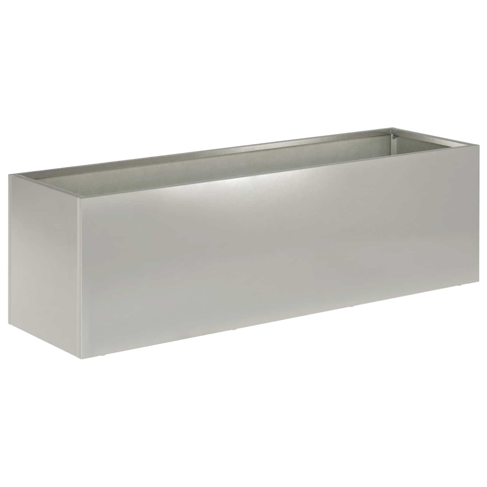 vidaXL Garden Planter Silver 100 x 30 x 30 cm Stainless Steel — image 1