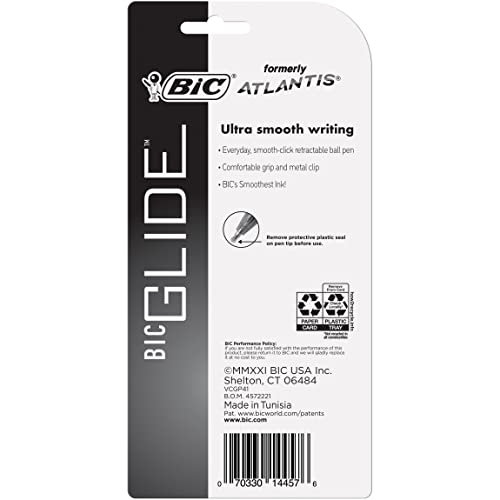 Image of BIC Atlantis Original Retractable Ball Pen, Medium Point (1.0 mm), Assorted, 4-Count