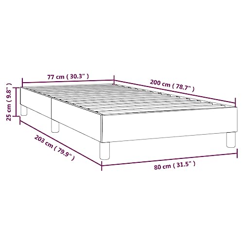 AJSEOYBS Bettrahmen,Bettlattenrost,Plattformbett,Boxspringbett Creme 80x200 cm StoffGeräuschlos,Geeignet für Schlafzimmer Leicht zu installieren – Bild 3