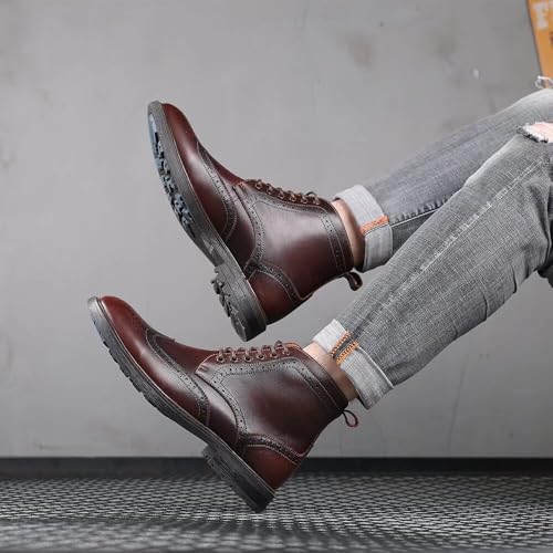 Image of Arkbird Mens Chelsea Boots, Stylish and Comfort Leather Chukka Ankle Boots with Zipper