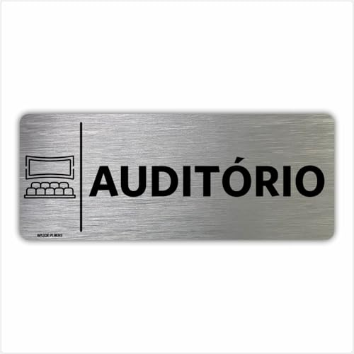 Placa Indicação Setor Portas - Auditório - 8x20cm