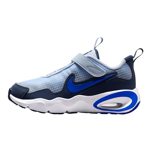 Nike Air Max Nova (Little Kid) Sneaker, Football Grey/Hyper Royal/Thunder Blue, 3 US Unisex