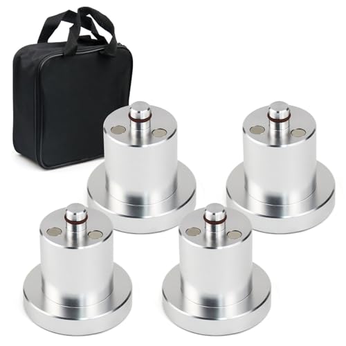 Image of 4pcs New Jack Pucks, Aluminum Floor Jack Lifting Jack Pad Lift Point Adapter w /Storage Case Compatible With Rivian R1T /R1S, Pack of 4