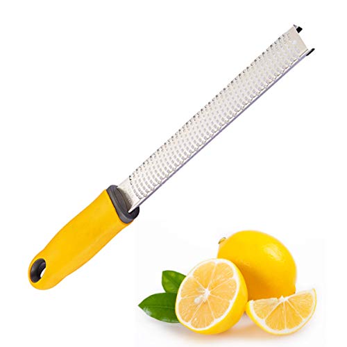 Gimify - Rallador de queso de acero inoxidable con tapa protectora, rallador de cocina de mano para verduras, chocolate y jengibre