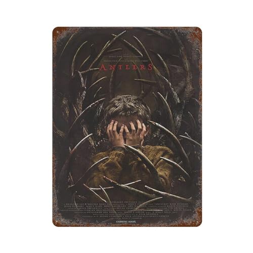 CXEEUDFFN Póster de película de cuernos para decoración de pared, póster de metal moderno, decoración de bar, 40 x 30 cm