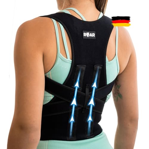 Roar® Schultergurt Haltungskorrektur, Rücken Geradehalter, Posture Corrector, Rückengurt Geradehalter, Ruckengurtel Fur Schmerzen, Back korsett (L)