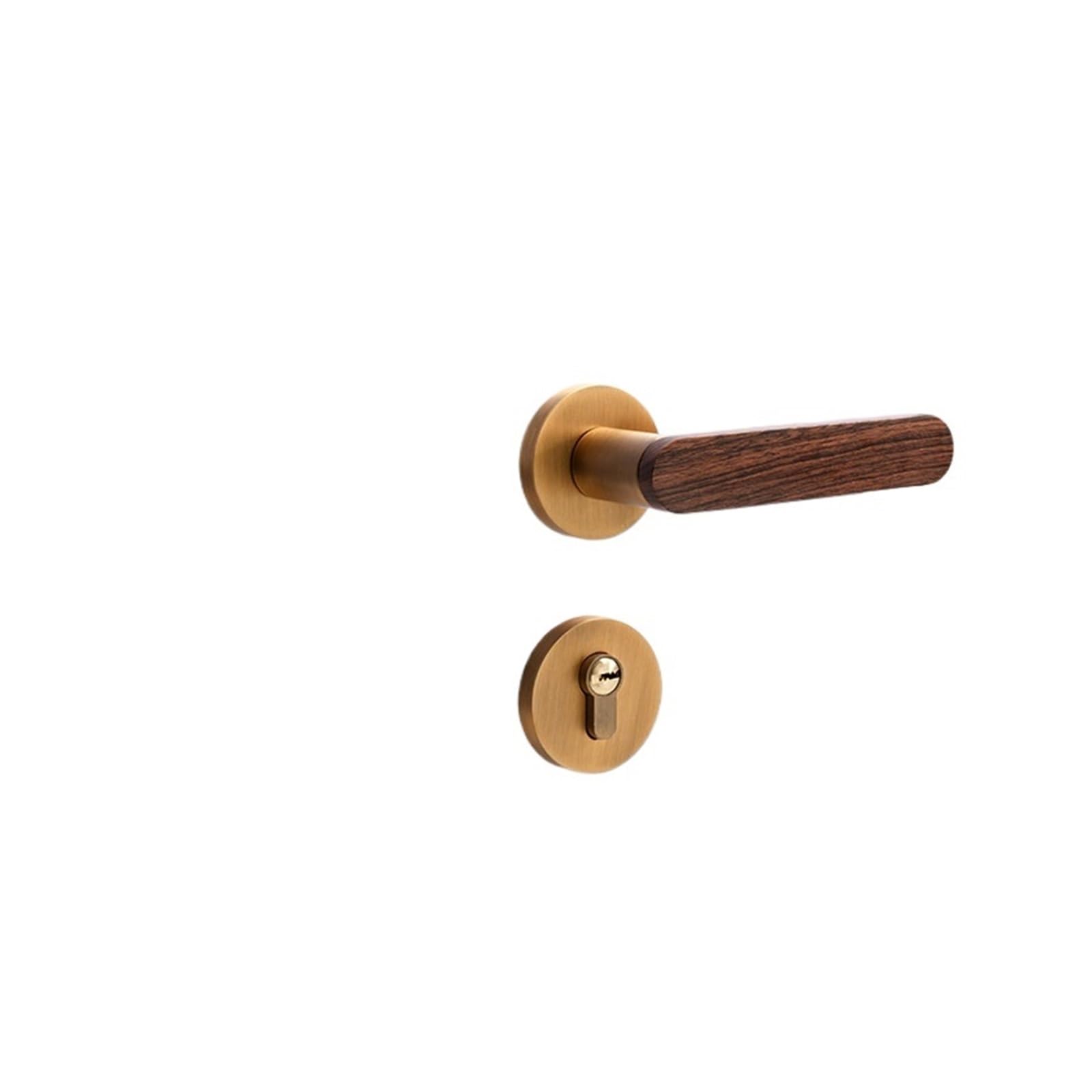 NYRXRYTCA Chinese Door Lock Indoor Bedroom Door Lock Household Wooden Door Lock Split Magnetic Silent Door Lock(F15 036 yellow 5845 three prong)
