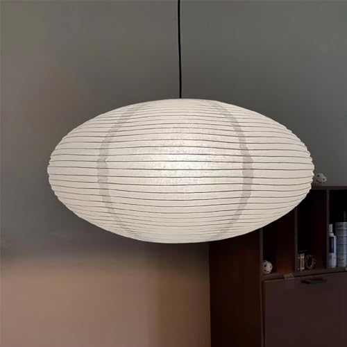 Aferenili 2Pack White Oval Paper lantern 18” Paper Lantern Lamp Shade, White Hanging Paper lamp Shade Easy to assemble(White-18Inch-2pcs)