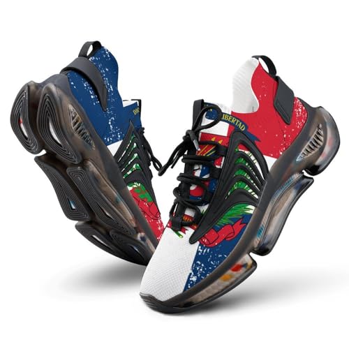Retro Dominican Republic Flag Running Shoes for Men Low Top Athletic Training Shoe Sports Walking Shoes Non-Slip Gym Sneakers