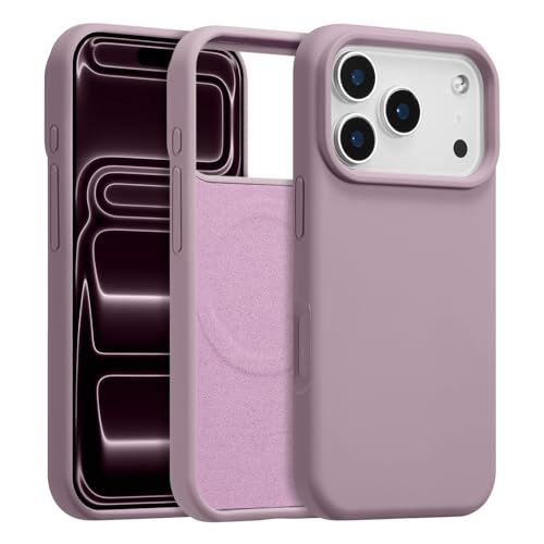 Coque iPhone 17 Pro Max silicone premium Magsafe avec doublure microfibre douce