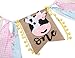 Cow Party Decorations for 1st Birthday - Farm Birthday Banner,Cow Themed Birthday Party Supplies for Photo Booth Props,Best 1st Birthday Party Supplies for Baby Girl(Cow Birthday Banner)