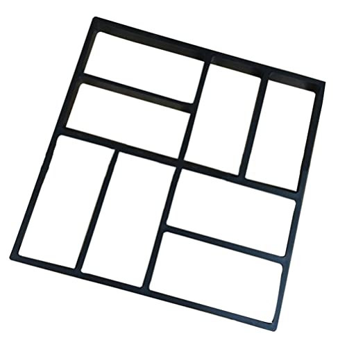 ERINGOGO Concrete Molds and Forms, Square Walk Maker Reusable Cement Paving Moulds, DIY Stepping Stones Paver, Pavement Mold for Lawn, Garden Walkway, 8 Grids, 40x40cm