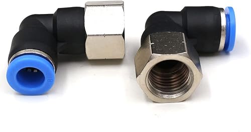 Vista 22 de CEKER 1/2 codo macho Airlines Empuje accesorios de empuje 90 grados Conexiones de aire Conexiones de aire, tubería PL de 0.472 in Od x 1/2 "Npt