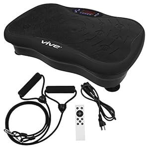 Vive Vibration Plate Exercise Machine – Vibration Platform with Resistance Exercise Band -Power Plate for Weight Loss…