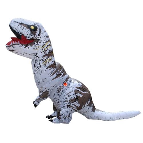 JASHKE Costume da Dinosauro Gonfiabile per Adulto Costume Gonfiabile T-Rex Costumi di Carnevale di Halloween per Adulti