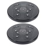 WHAMVOX 2pcs Compact Waist Twisting Disc for Home Fitness Slimming Massage Board Portable Indoor Exercise Platform for Body Shaping Aerobic Workout Suitable for All Ages