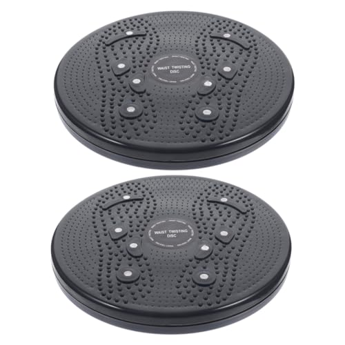 WHAMVOX 2pcs Compact Waist Twisting Disc for Home Fitness Slimming Massage Board Portable Indoor Exercise Platform for Body Shaping Aerobic Workout Suitable for All Ages