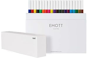 Mitsubishi Uni Emott 40 Color Water-Based Fineliner Pen Set for Drawing, Journaling,...
