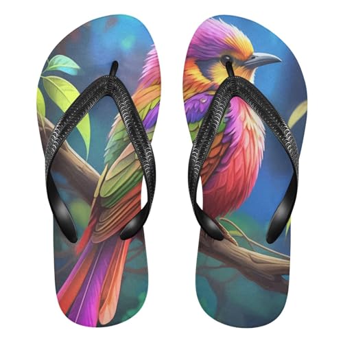 STAYTOP Beautiful Colorful Bird Flip Flops Sandals of Men's & Women's,Sandals Beach Slippers Shower Slides