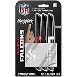 BodyMark by BIC, Temporary Tattoo Marker, NFL Series, Atlanta Falcons, Skin Safe, Brush Tip,...
