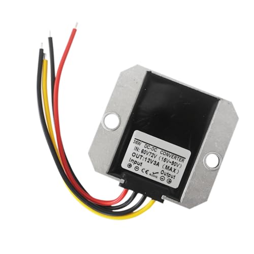 72V to 12V Step Down DC Converter, 15-90V to 12V 3A 36W Small Buck Module, Waterproof Golf Cart Voltage Regulator Reducer, DC 24V 36V 48V 60V 72V Power Supply3
