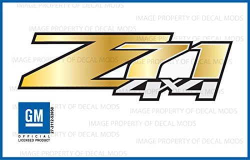 Decal Mods Z71 4x4 Calcomanías adhesivas degradadas para Chevy Silverado/GMC Sierra Gold - GRGOLD (2007-2013) lado de la cama 1500 2500 HD (juego de