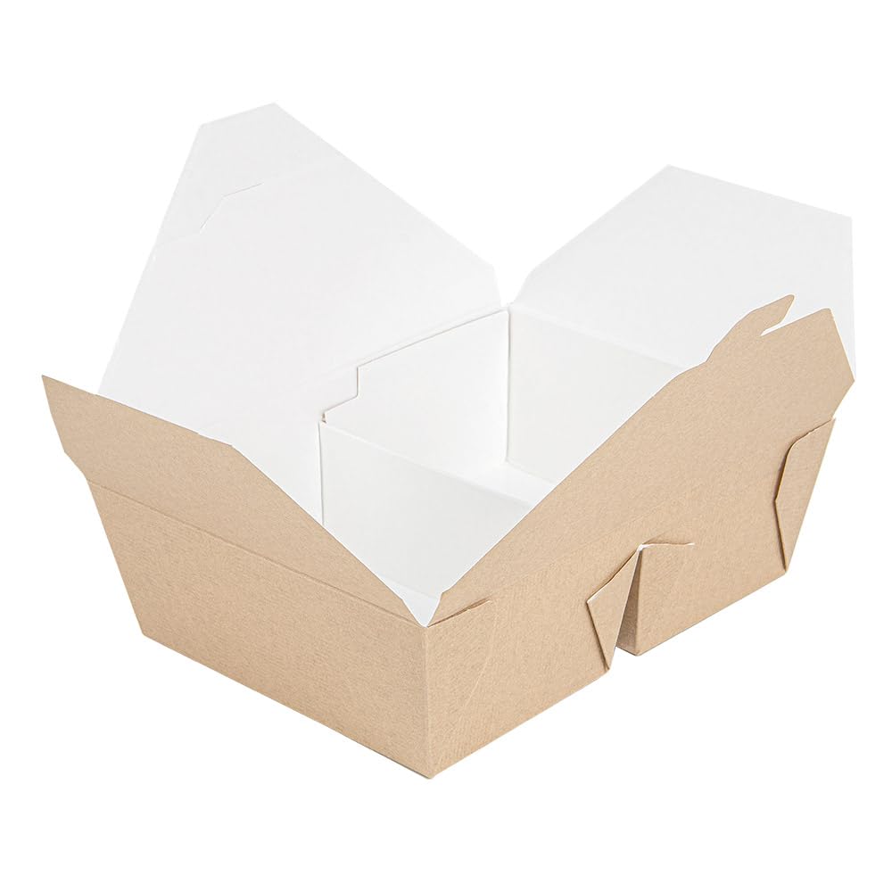 50 pezzi - Scatole americane 2 compartimenti 'Thepack' 990 + 990 Ml 240 + 12Pp G/M2 19,6 x 14 x 6,2 cm naturale cartone ondulato Nano-Micro