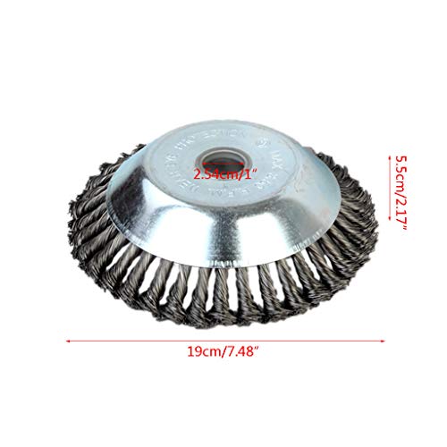 GISMOO Round Twist Wire Wheel Brush for Brushing Weed Cutting Hello House
