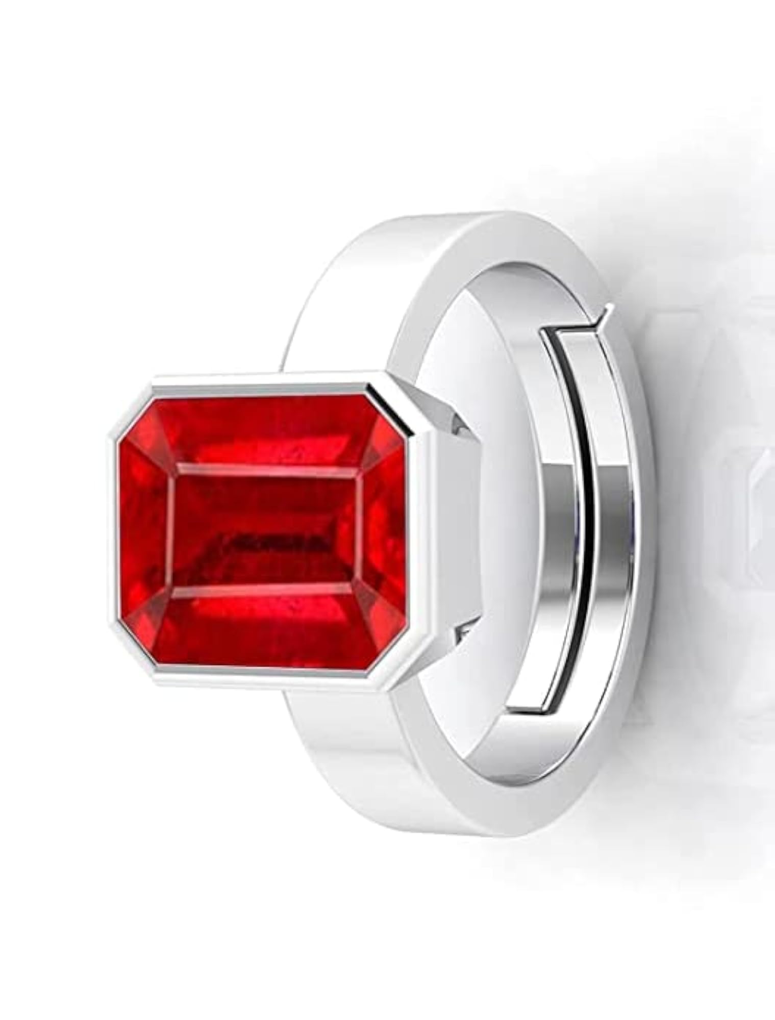 4.25 Ratti Natural Burma Ruby Silver Plated Ring