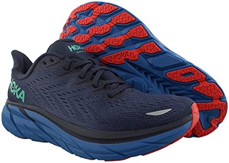 HOKA ONE ONE Clifton 8 Mens Shoes Size 9.5, Color: Outer Space/Vallarta Blue | Image 1