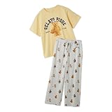 [ジェラート ピケ] EC限定 スポーティーベアワンポイントTシャツ＆総柄ロングパンツSET PWCT254358 レディース YEL