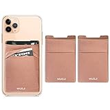 WUOJI HANDY Portemonnaies sind Reisebrieftaschen der Rückseite des Mobiltelefons unser haltbares LYCRA-Material (kein Silikon) hält und dehnt sich - In Eile? Sparen Sie Zeit mit schnellem Zugriff auf Ihre Kreditkarten und Bargeld