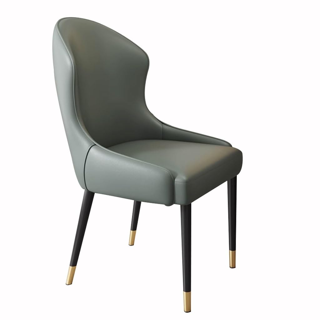 Chaise en cuir résistant élégante pour salle à manger et coiffeuse de chambre