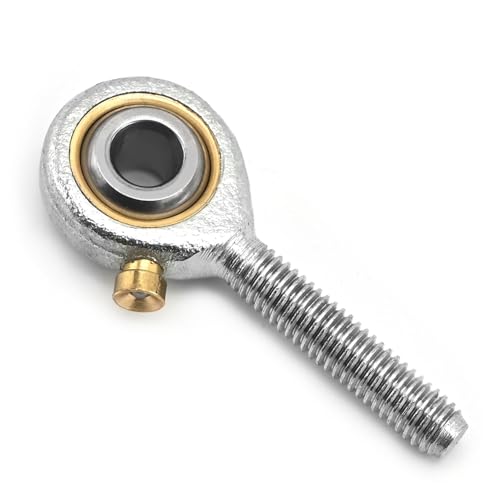 Bztoolbox 2Pcs POSB3 Rod End Bearings, 3/16 Inch Bore Pre-Lubricated Bearings, 10-32UNF Male Thread Right Hand