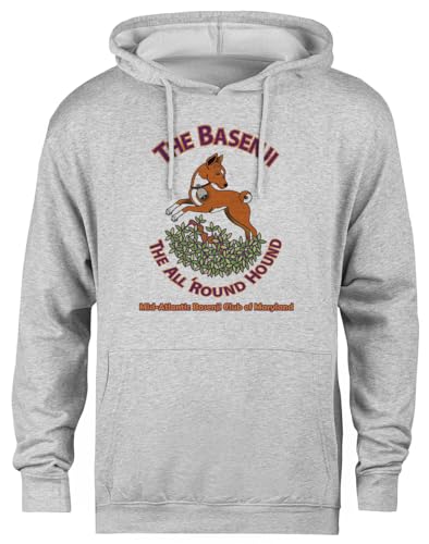 Pull à capuche gris Mid-Atlantic Basenji Club unisexe décontracté