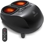 CooCoCo Foot Massager with Heat & Remote - Ergonomic ABS Base, Deep Shiatsu Kneading & 5-Level Compression for Home Office, 3 Heat Levels, Auto off, Fits Feet up to 13, Gifts for Women Men Mom Dad