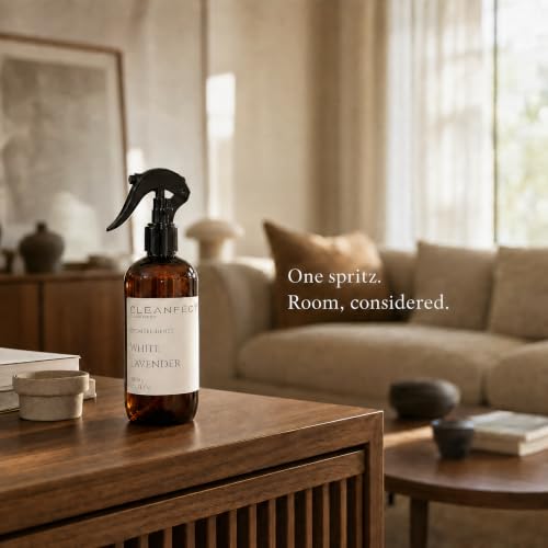 Image of White Lavender Room Freshener Spray - 300 ml, Long Lasting Plant-Derived Home Fragrance, Natural Lavender Mist for Bedroom, Living Room, Bathroom, Free from Harsh Chemicals