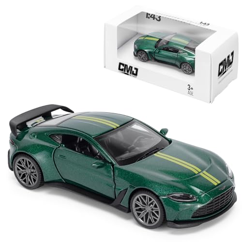 CMJ Aston Martin V12 Vantage Voiture Miniature à l'échelle 1:43 - Racing Green - Objet de Collection fabriqué avec précision en métal moulé - Produit sous Licence...