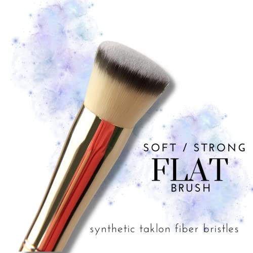 Kosmic Beauty Dual-Ended Makeup Brush With Aluminum Handle And Soft Bristles. #TOP3